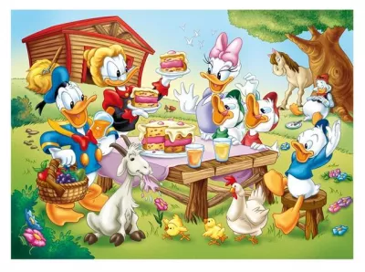 Puzzle de colorat - Familia Donald Duck (35 piese)