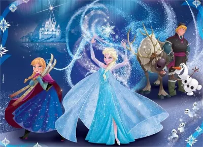 Puzzle de colorat - Frozen (24 piese)