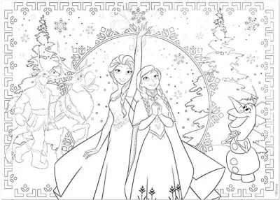 Puzzle de colorat - Frozen (250 piese)