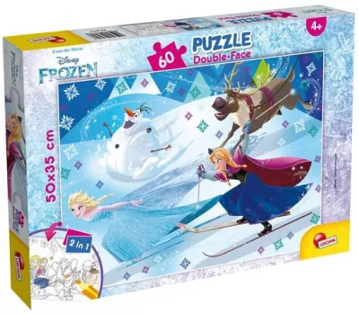 Puzzle de colorat - Frozen la schi (60 piese)