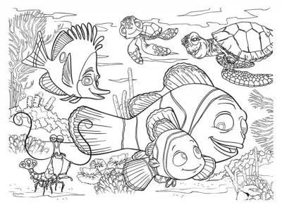 Puzzle de colorat - In cautarea lui Nemo (60 piese)