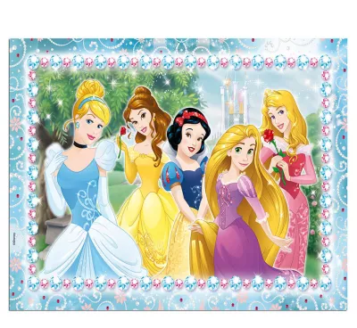 Puzzle de colorat - In lumea Printeselor  (108 piese)