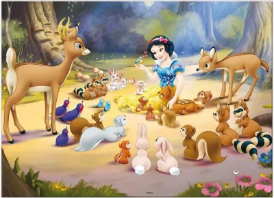 Puzzle de colorat maxi - Alba ca Zapada (60 piese)