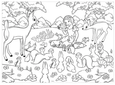 Puzzle de colorat maxi - Alba ca Zapada (60 piese)