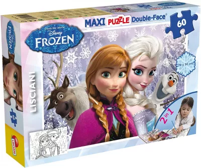 Puzzle de colorat maxi - Anna si Elsa (60 piese)