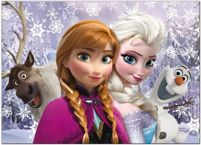 Puzzle de colorat maxi - Anna si Elsa (60 piese)