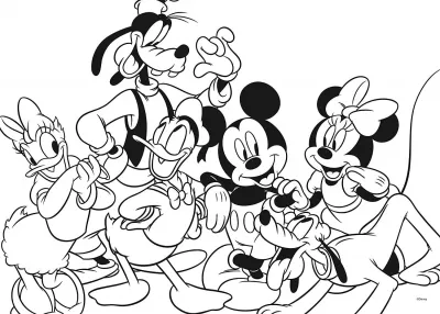 Puzzle de colorat maxi - Mickey Mouse (60 piese)