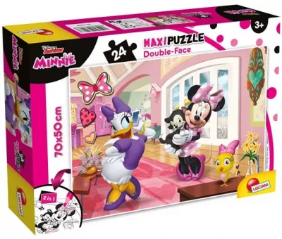 Puzzle de colorat maxi - Minnie in vizita (24 piese)