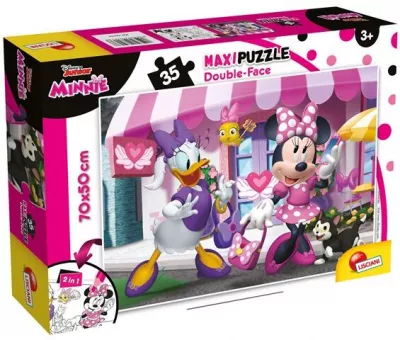 Puzzle de colorat maxi - Minnie si Daisy la cumparaturi (35 piese)