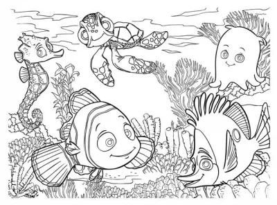 Puzzle de colorat maxi - Nemo (24 piese)