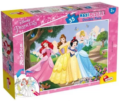 Puzzle de colorat maxi - Printese vesele (35 piese)
