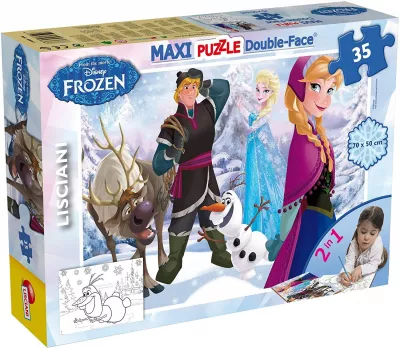 Puzzle de colorat maxi - Regatul de gheata (35 piese)