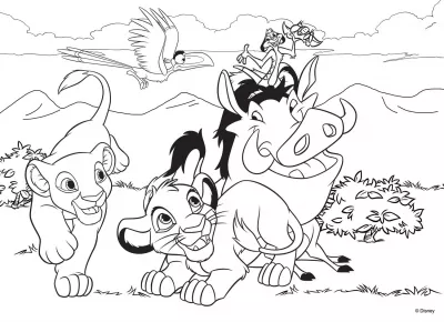 Puzzle de colorat maxi - Regele leu (24 piese)