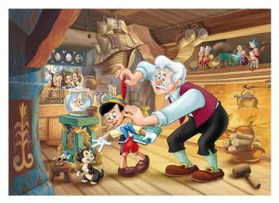 Puzzle de colorat - Pinocchio (108 piese)