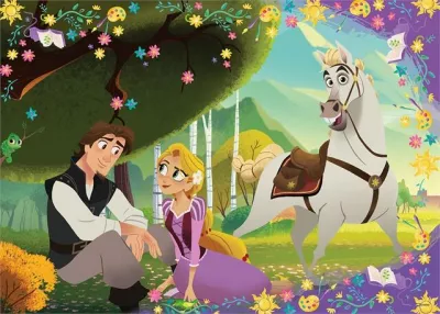 Puzzle de colorat - Rapunzel (108 piese)