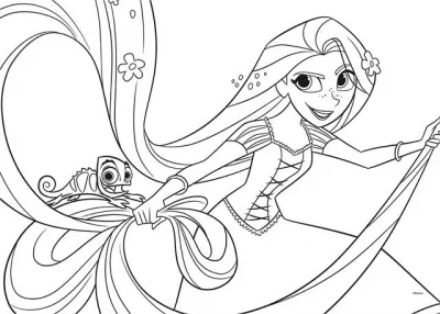 Puzzle de colorat - Rapunzel (108 piese)