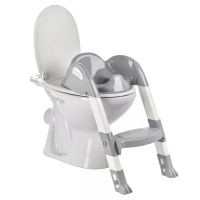 Reductor pentru toaleta cu scarita - Kiddyloo, Grey Charm - Thermobaby