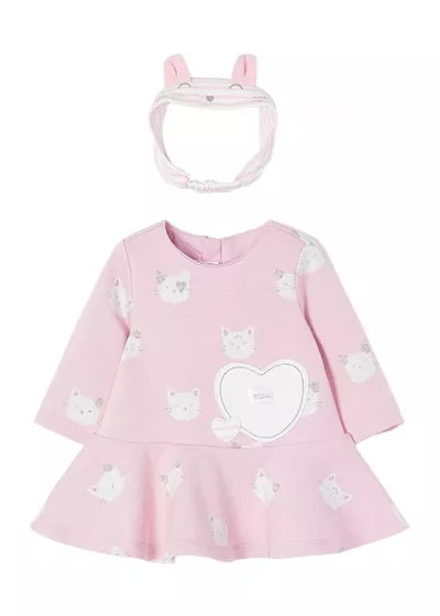 Rochie + bentita - Pisici - ECOFRIENDS - Mayoral 12 luni