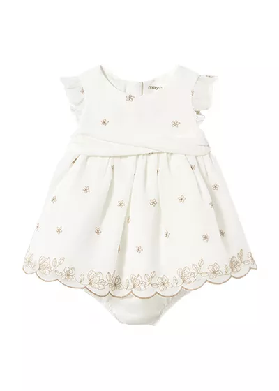 Rochie + chilotei - Alb/Crem - Mayoral  12 luni