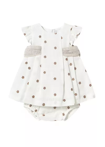 Rochie + chilotei - Brodata - Mayoral  4-6 luni