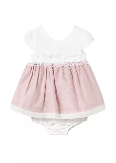 Rochie + chilotei - Roz - Mayoral  12 luni