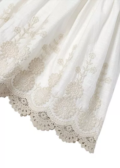 Rochie brodata Better Cotton - bej - Mayoral  