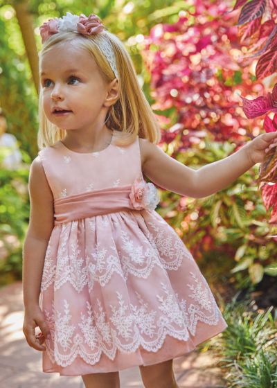 Rochie Broderie Rosa Ceremonie - Abel & lula 2 ani