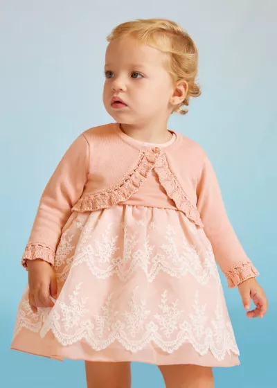 Rochie Broderie Rosa Ceremonie - Abel & lula 2 ani