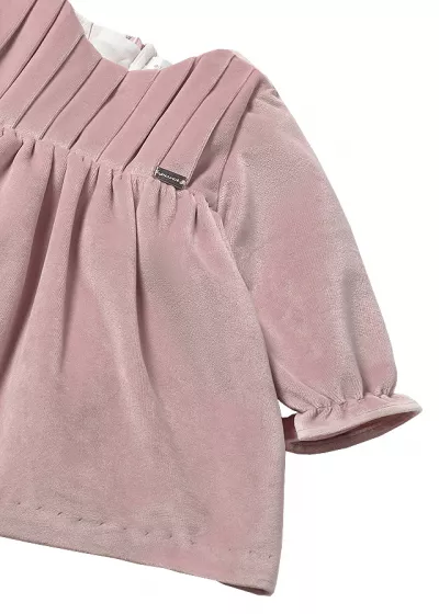 Rochie catifea - roz perlat - Mayoral  18 luni