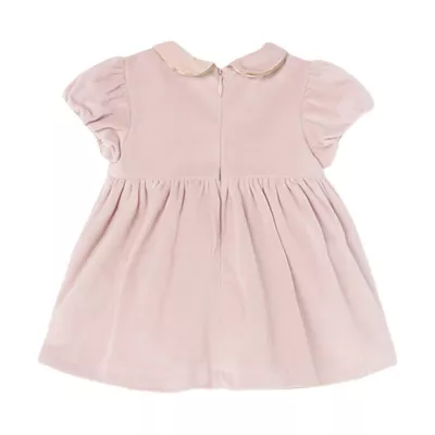 Rochie catifea + boneta - Roz pudrat - Mayoral  1-2 luni