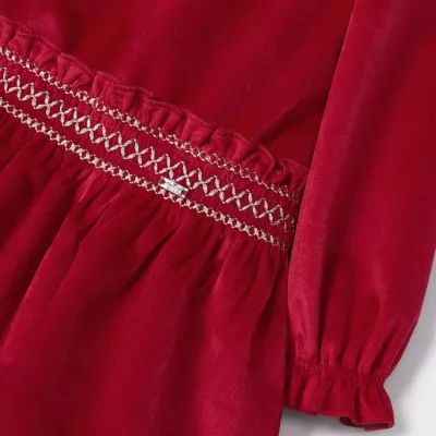 Rochie catifea fagure de miere - Mayoral 2 ani