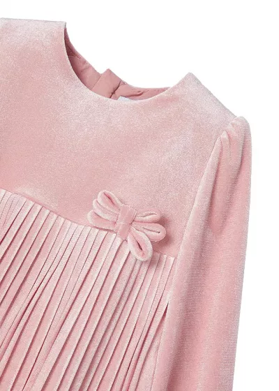 Rochie catifea pliuri - Roz - Mayoral 