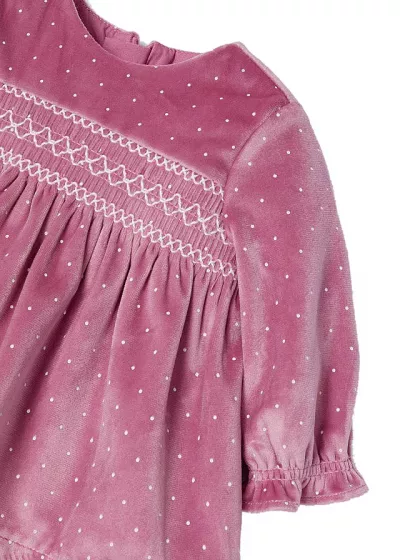 Rochie catifea - Roz - Mayoral 12 luni