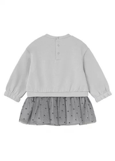 Rochie combinata cu tul - gri - Mayoral 4 ani