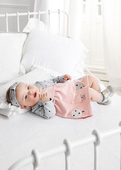 Rochie cu bentita - Roz/Gri - Mayoral
