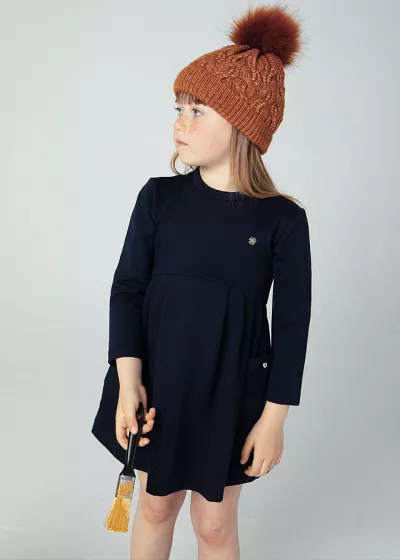 Rochie cu buzunare - bleumarin - Mayoral 