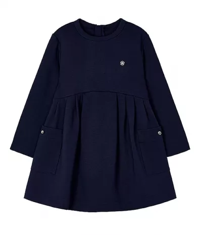 Rochie cu buzunare - bleumarin - Mayoral   7 ani