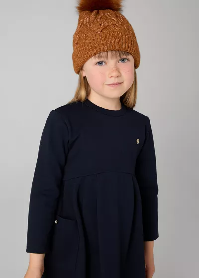 Rochie cu buzunare - bleumarin - Mayoral   7 ani