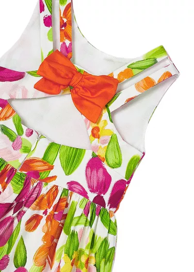 Rochie cu funda, spate - flori - Mayoral     