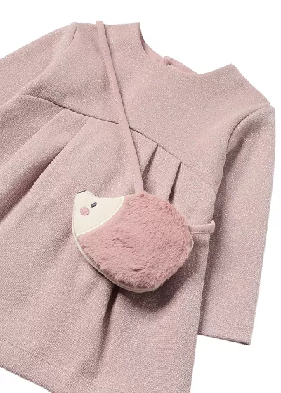 Rochie cu gentuta arici - roz pal - Mayoral  36 luni