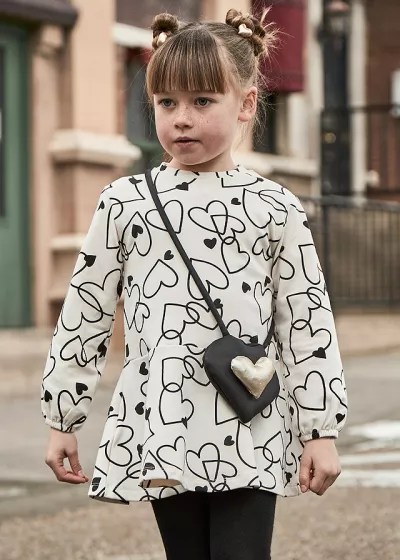 Rochie cu gentuta fetita - bej - Mayoral   8 ani