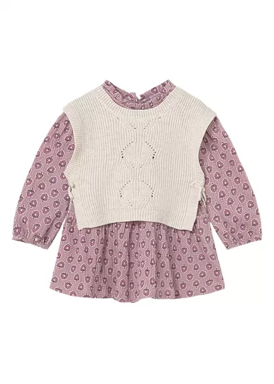 Rochie cu vesta tricotata - Mayoral 4 ani