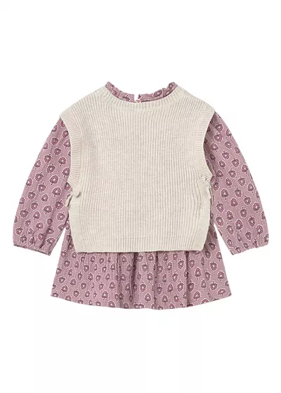 Rochie cu vesta tricotata - Mayoral 4 ani