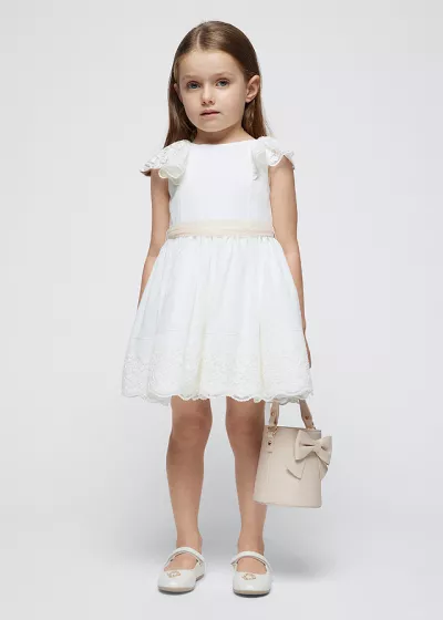 Rochie dantela - bej - Mayoral   