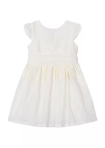 Rochie dantela cu cordon - alb - Mayoral  6 ani