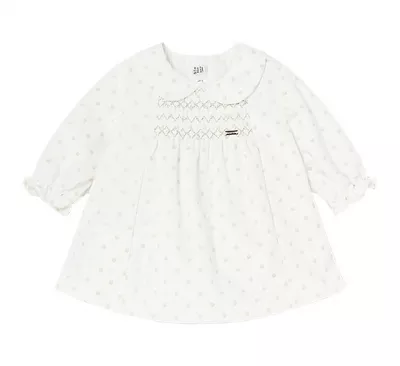 Rochie din catifea cu sclipici - ecru - Mayoral  4-6 luni