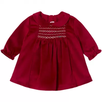Rochie din catifea cu sclipici - rosu - Mayoral  