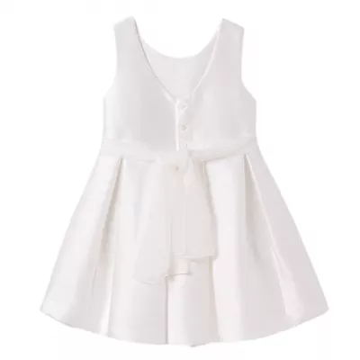 Rochie din mikado cu floare roz in talie - Abel&lula  6 ani (116 cm)