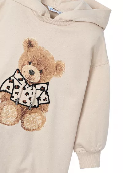 Rochie hanorac cu gluga - crem - Mayoral  8 ani