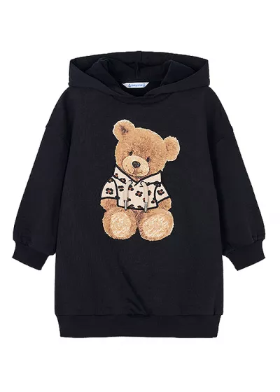 Rochie hanorac cu gluga - negru - Mayoral  9 ani